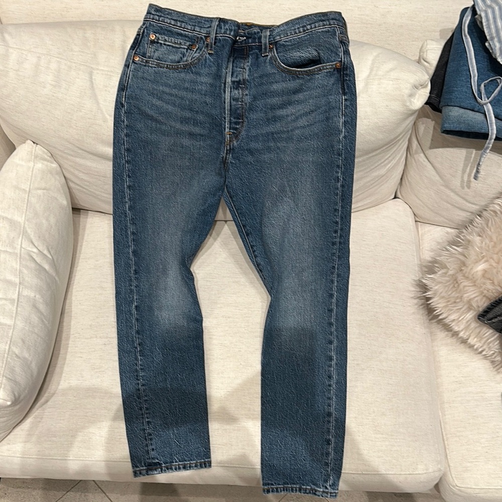 Levi’s 501 Skinny Blue Jeans with button fly